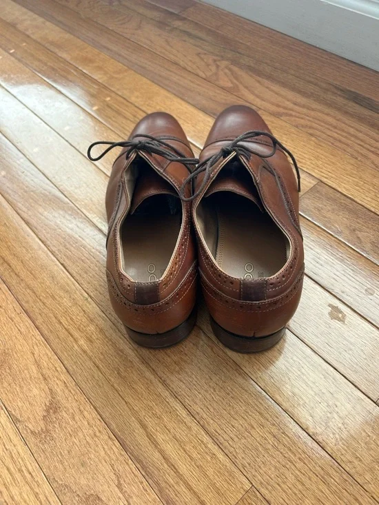 Aldo Chestnut Brown Cap-Toe Oxford Dress Shoes-size 12 - Picture 3 of 6